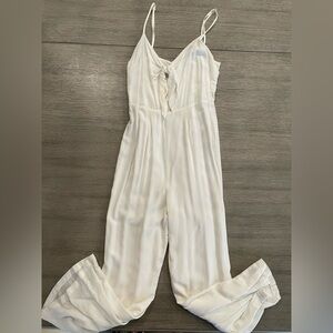 Tobi White Sleeveless Jumpsuit